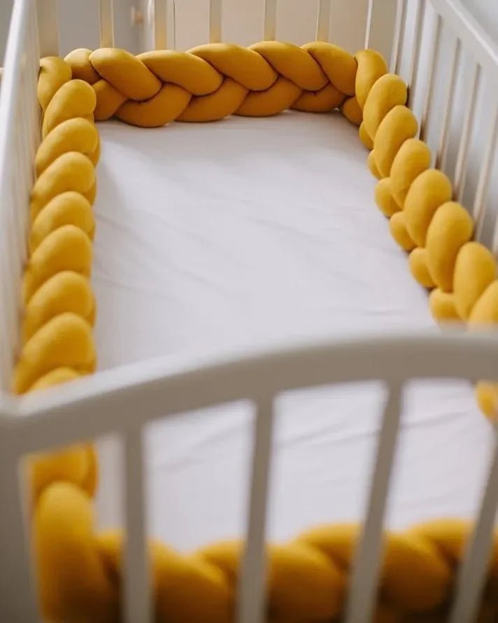 1M/2M/3M/4M Knot Braid Bumper Infant Cradle Cot Protector Plush Pillow Cushion Crib Anti - collision Room Decor Baby Bed Bumper - Palais De Bébé