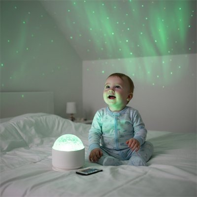 Veilleuse bébé projection étoiles pour chambre enfant