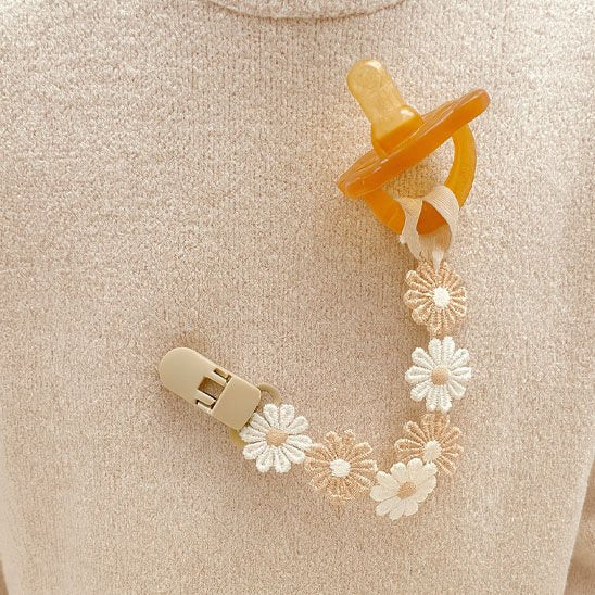 Attache tetine fleur