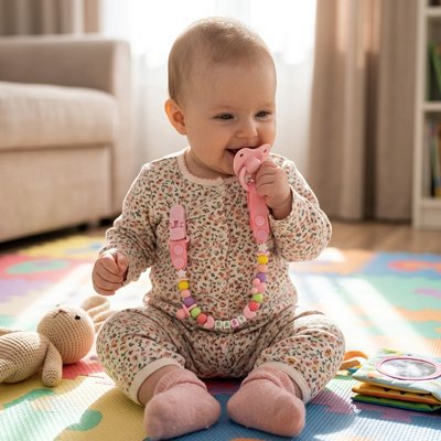 Attache tétine perle | Sécurisée et Pratique - Palais De Bébé