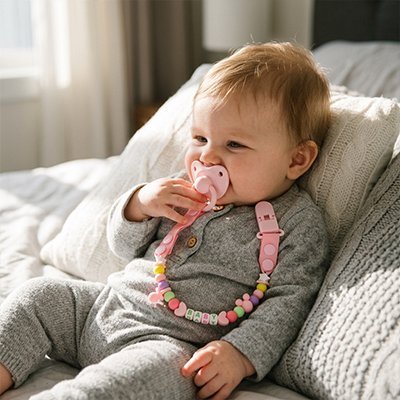 Attache tétine perle | Sécurisée et Pratique - Palais De Bébé