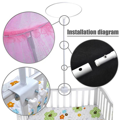 Baby Bedroom Curtain Nets Mosquito Net for Crib Newborn Infants Bed Canopy Tent Portable Babi Kids Bedding Room Decor Netting - Palais De Bébé