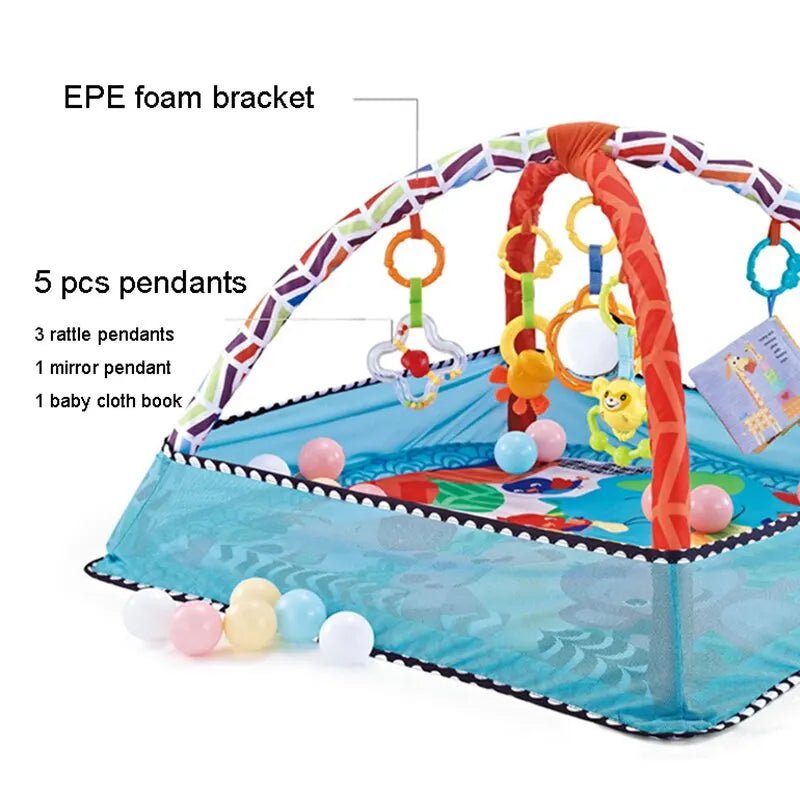 Baby Fitness Frame Crawling Play Mat Multifunction Fence Floor Toddler Activity Gym Game Activity Blanket Newborn Kids Toys - Palais De Bébé