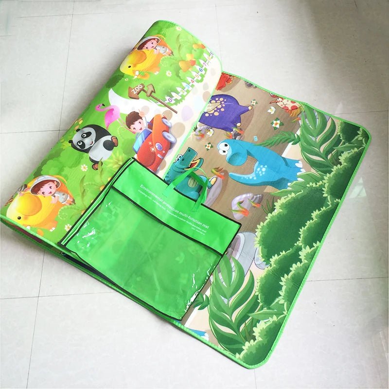 Baby Play Mat Doubel Sided Animals Kids Rug Educational Toys for Children Soft Floor Toddler Crawling Carpet Game Activity Gym - Palais De Bébé