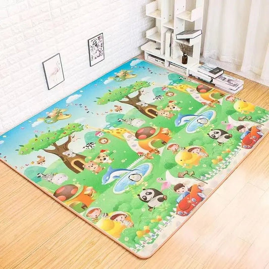 Baby Play Mat Doubel Sided Animals Kids Rug Educational Toys for Children Soft Floor Toddler Crawling Carpet Game Activity Gym - Palais De Bébé