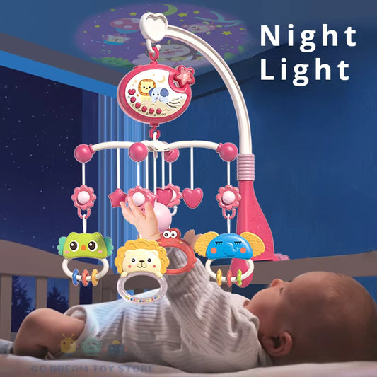 bebe dort avec la douce musique de son mobile musical bebe