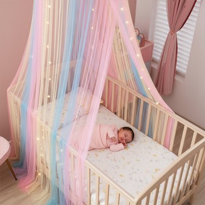 Ciel de lit arc en ciel pour chambre bébé | Féérique - Palais De Bébé