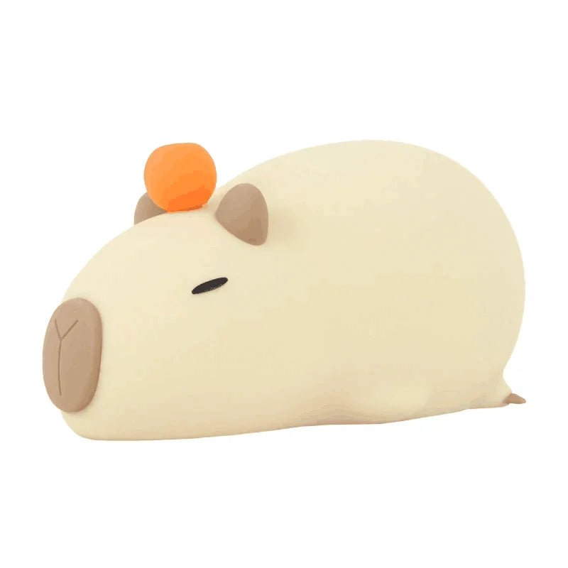 Cute Cartoon Capybara Silicone Night Light USB Rechargeable Timing Dimming Sleep Night Lamp for Children's Room Decor - Palais De Bébé