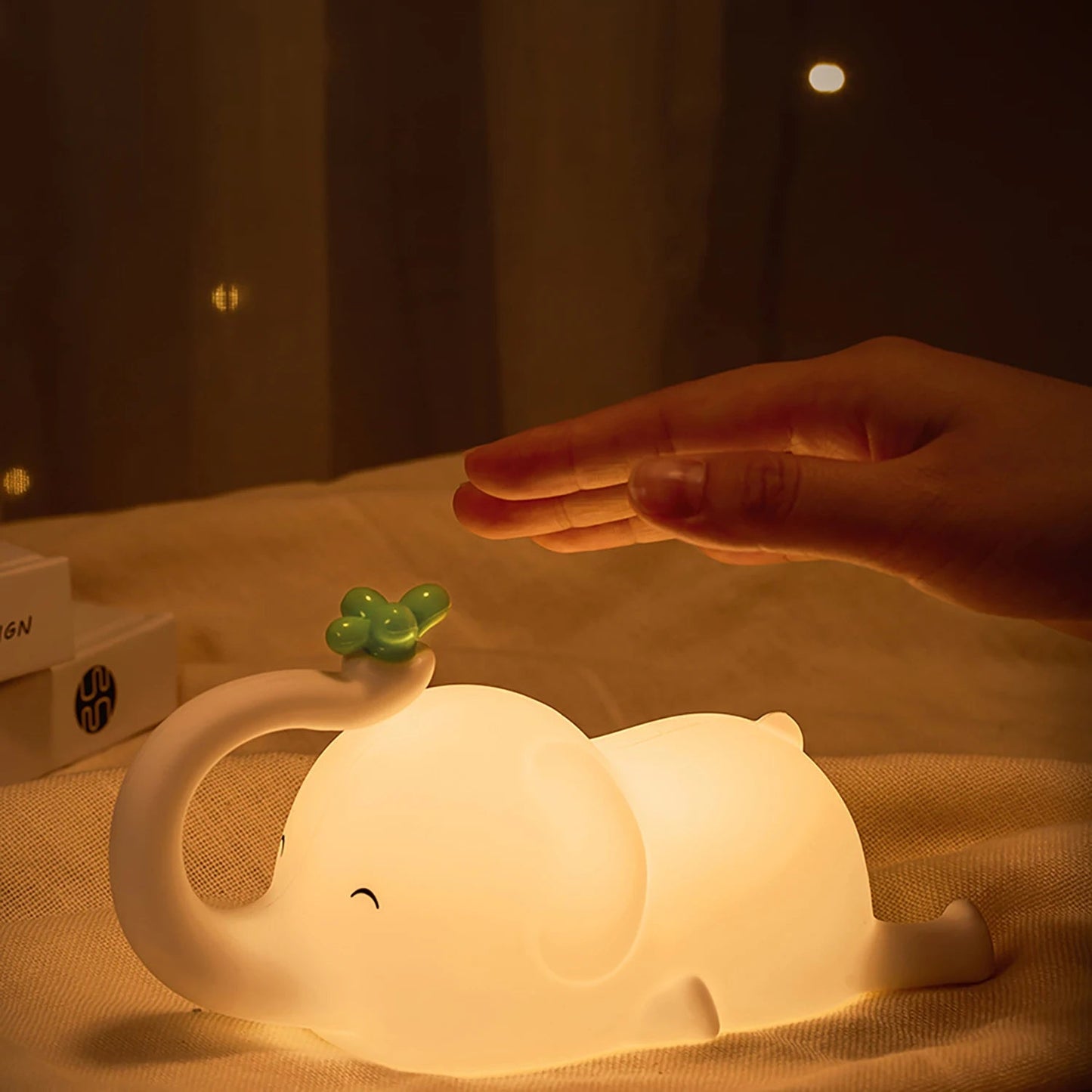 Cute Silicone Night Lights Sheep Cartoon Bedroom Lamp for Children's Room Decor Rechargeable Timing Dimming Sleep Night Light - Palais De Bébé