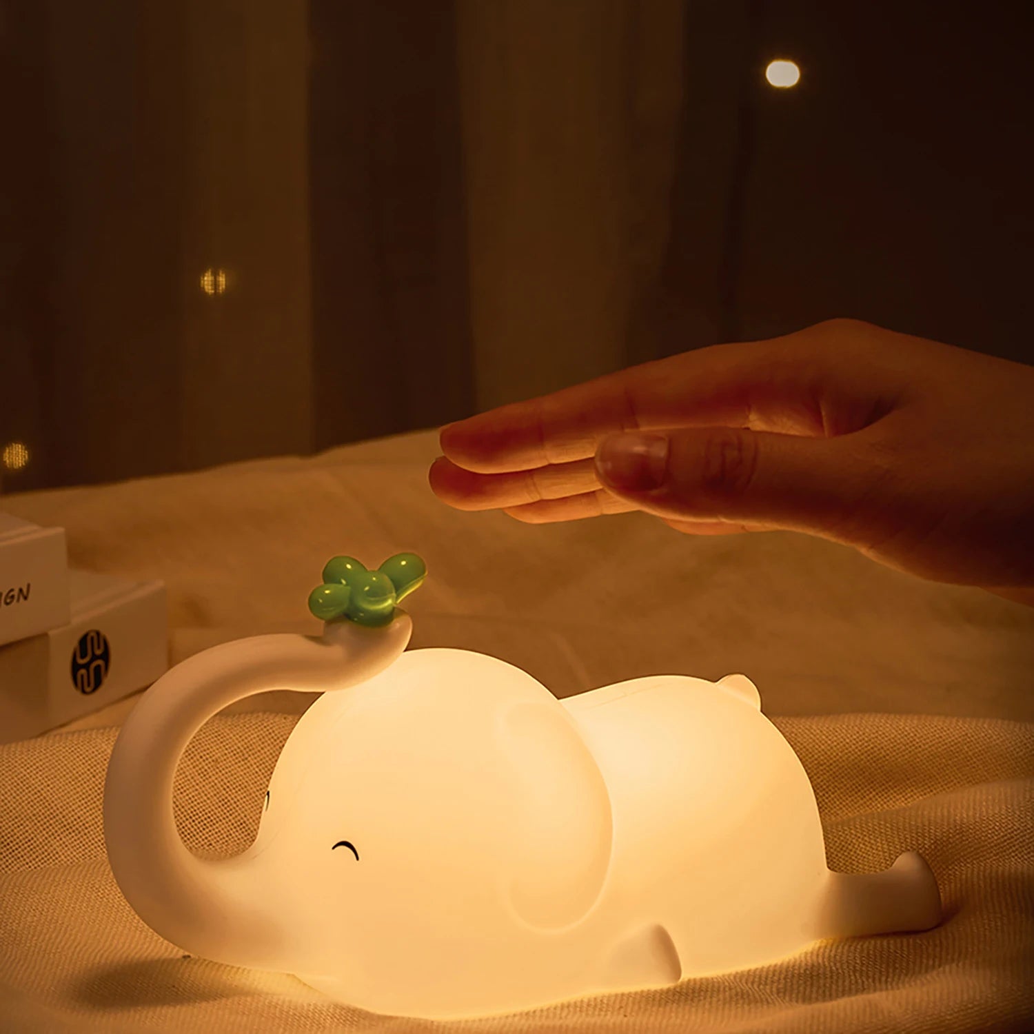Cute Silicone Night Lights Sheep Cartoon Bedroom Lamp for Children's Room Decor Rechargeable Timing Dimming Sleep Night Light - Palais De Bébé