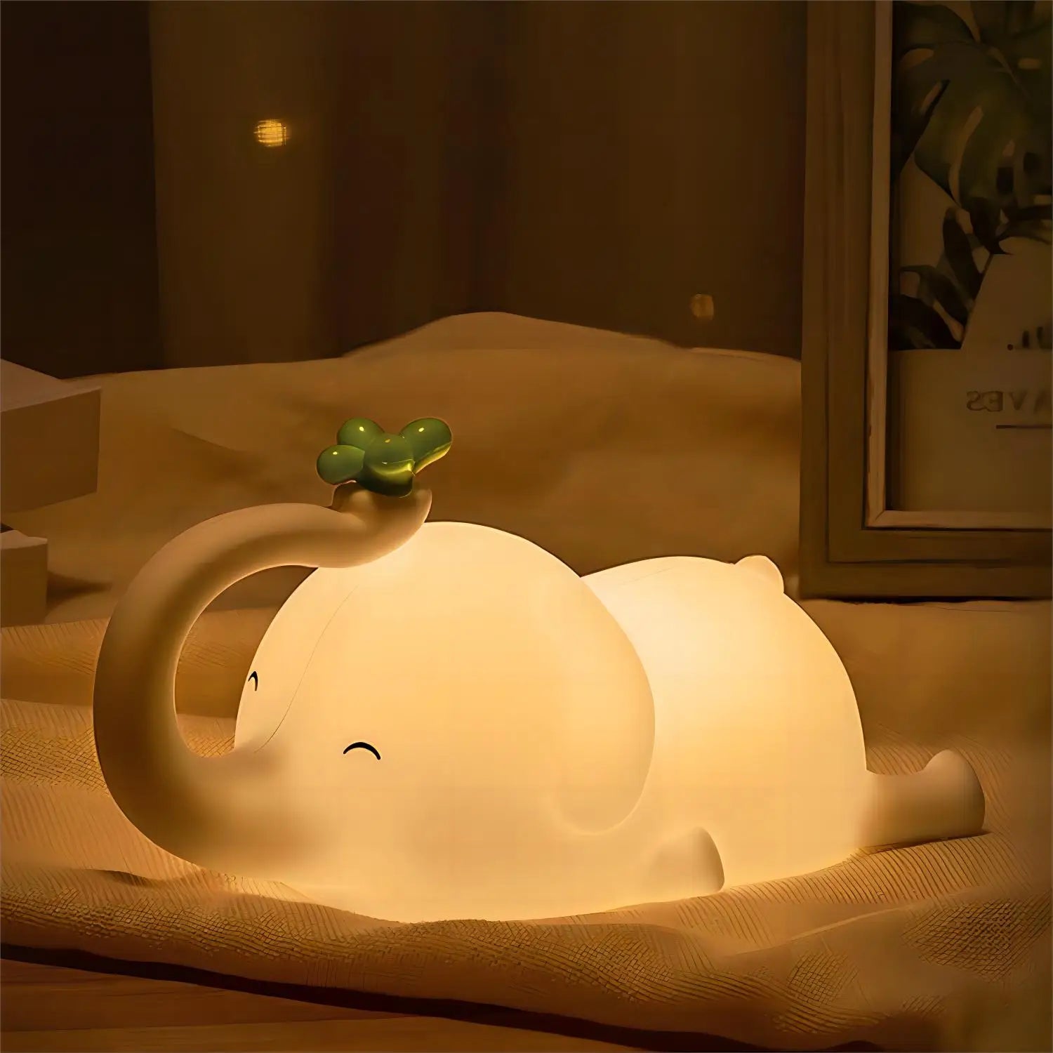 Cute Silicone Night Lights Sheep Cartoon Bedroom Lamp for Children's Room Decor Rechargeable Timing Dimming Sleep Night Light - Palais De Bébé