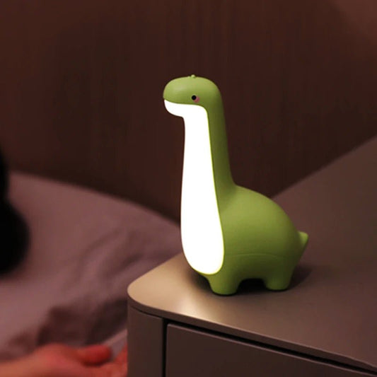 Dinosaur Night Light Cute Children's Night Light Eye Protection Bedside Timing Lamp USB Charging Room Decoration Children's Gift - Palais De Bébé