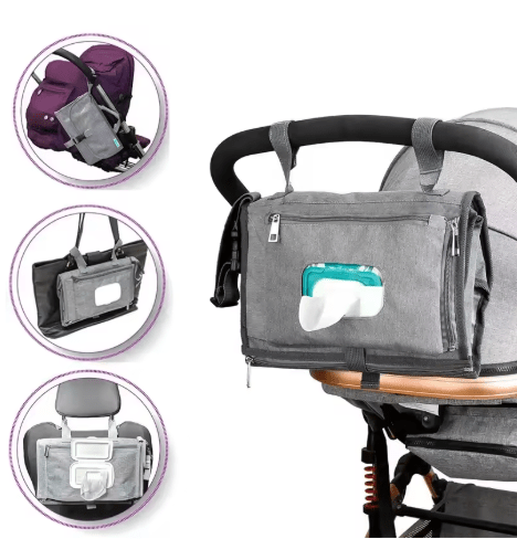 Matelas à langer portable bébé avec poches | Kit de voyage - Palais De Bébé