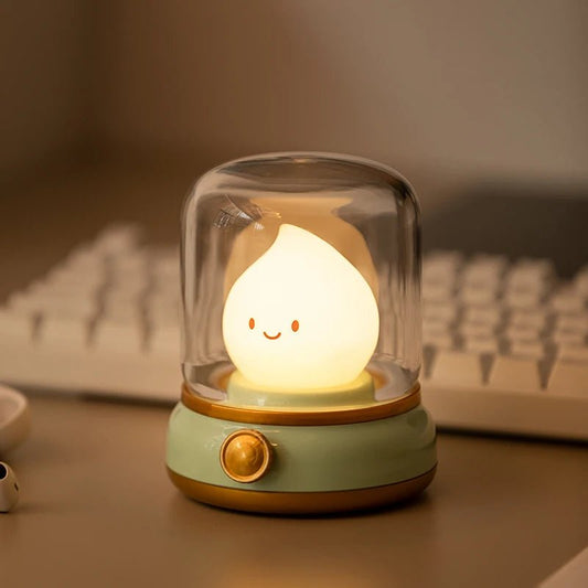 Mini Desktop LED Cute Night Lamp Creative USB Rechargeable Portable Cartoon Table Lamp For Coffee Bar Home Decor Hotel Bedroom - Palais De Bébé
