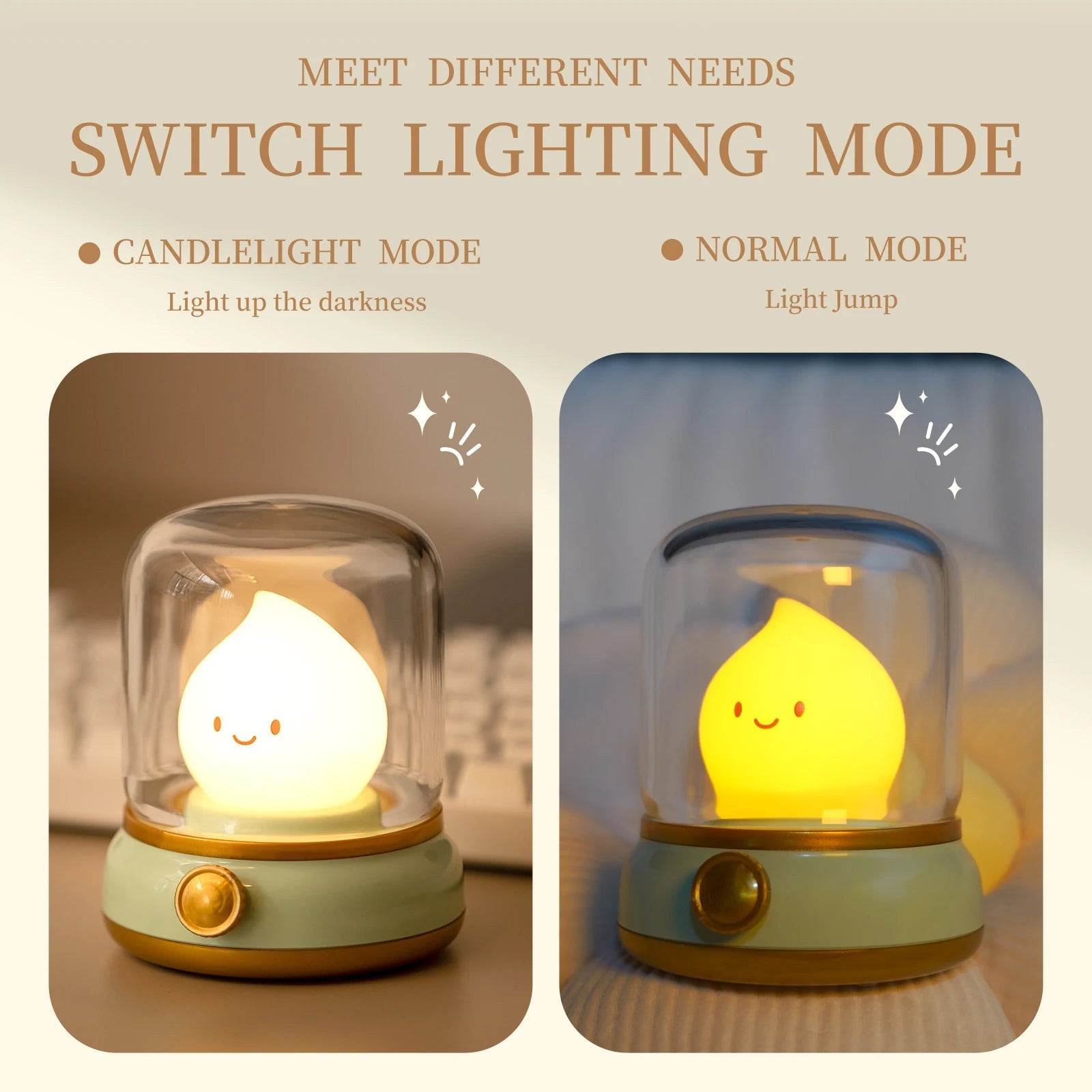 Mini Desktop LED Cute Night Lamp Creative USB Rechargeable Portable Cartoon Table Lamp For Coffee Bar Home Decor Hotel Bedroom - Palais De Bébé
