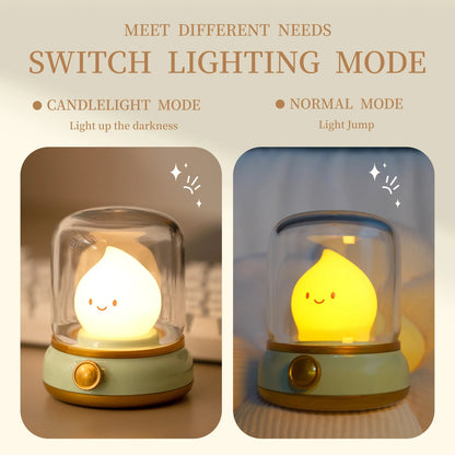 Mini Desktop LED Cute Night Lamp Creative USB Rechargeable Portable Cartoon Table Lamp For Coffee Bar Home Decor Hotel Bedroom - Palais De Bébé