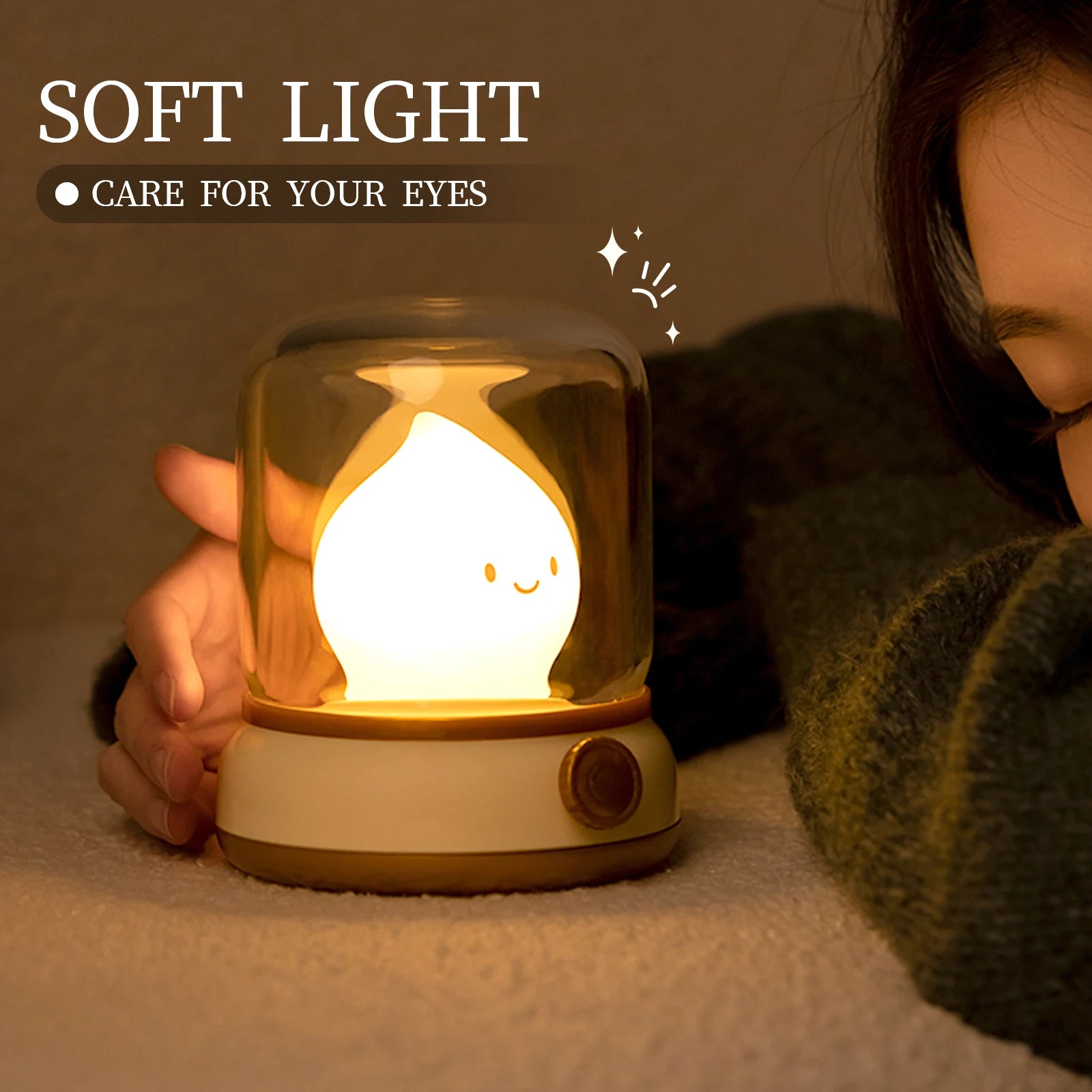 Mini Desktop LED Cute Night Lamp Creative USB Rechargeable Portable Cartoon Table Lamp For Coffee Bar Home Decor Hotel Bedroom - Palais De Bébé