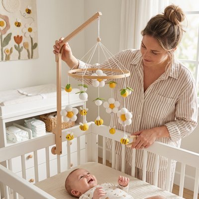 Mobile bébé | Éveil Naturel - Palais De Bébé