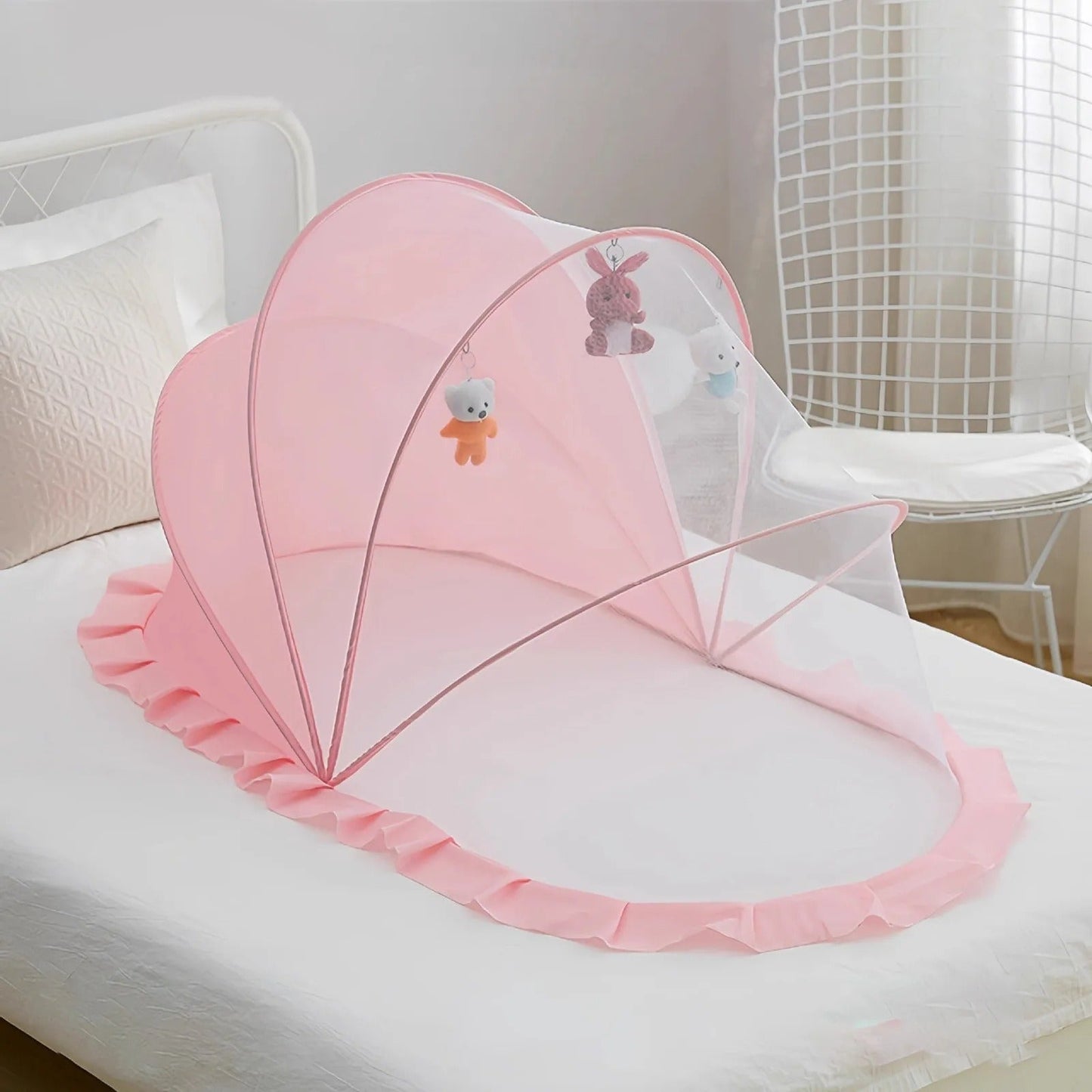 moustiquaire lit bébé rose| Pinky - Palais De Bébé