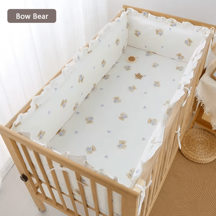 Tour de lit bebe 5 pieces motif ours | Coton Doux - Palais De Bébé