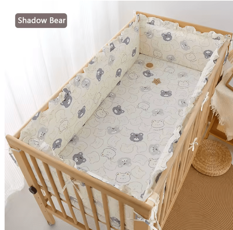 Tour de lit bebe 5 pieces motif ours | Coton Doux - Palais De Bébé