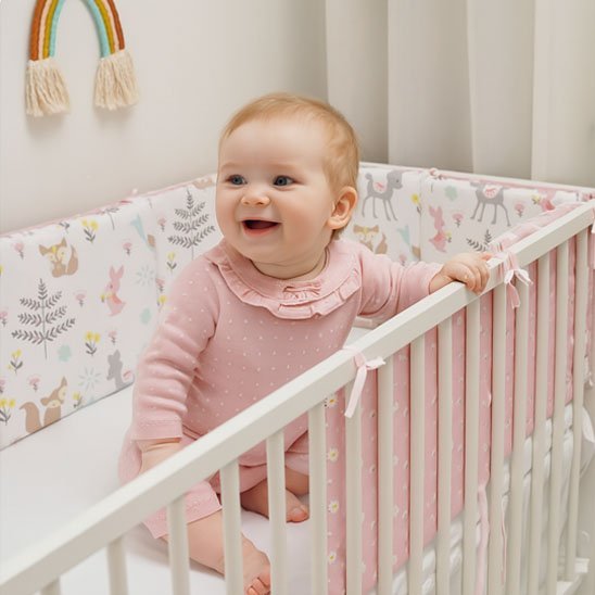 Tour de lit bébé sécurisé respirant 