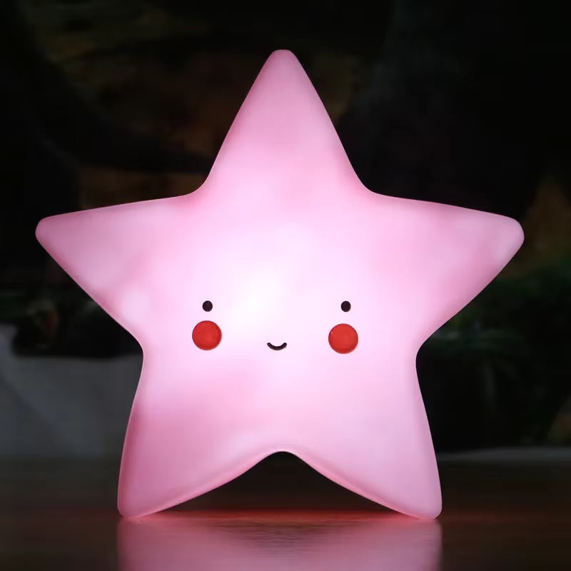 veilleuse bebe etoile rose nuit lumiere